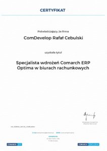 Specjalista wdrożeń Comarch ERP Biura rachunkowe