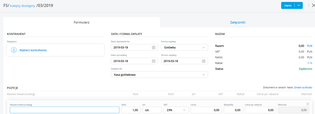 comarch erpxt faktura